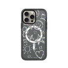 iPhone 14 Plus Silver Doodles Magsafe Procase Şeffaf Telefon Kılıfı Antrasit - SUMTHINCS