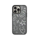 iPhone 14 Plus Silver Doodles Procase Şeffaf Telefon Kılıfı Antrasit - SUMTHINCS