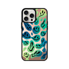 iPhone 14 Plus Smiley Mirror Aynalı Telefon Kılıfı Metalik Pembe - SUMTHINCS