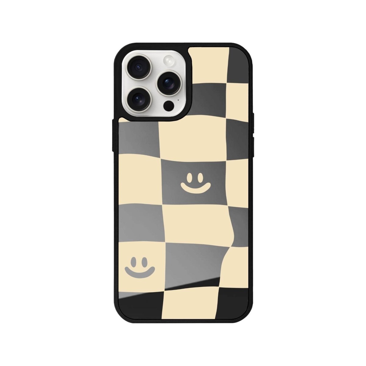 iPhone 14 Plus Smiling Check Mirror Aynalı Telefon Kılıfı Antrasit - SUMTHINCS