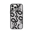 iPhone 14 Plus Snakes Leather Vegan Deri Telefon Kılıfı Gri - SUMTHINCS