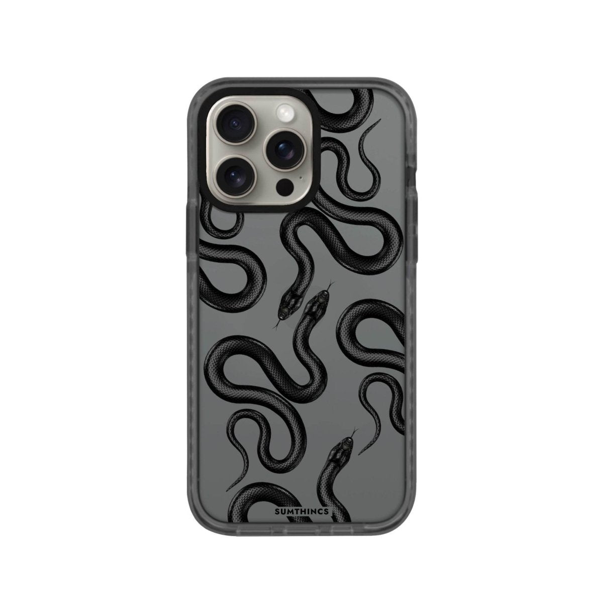 iPhone 14 Plus Snakes Procase Şeffaf Telefon Kılıfı Antrasit - SUMTHINCS