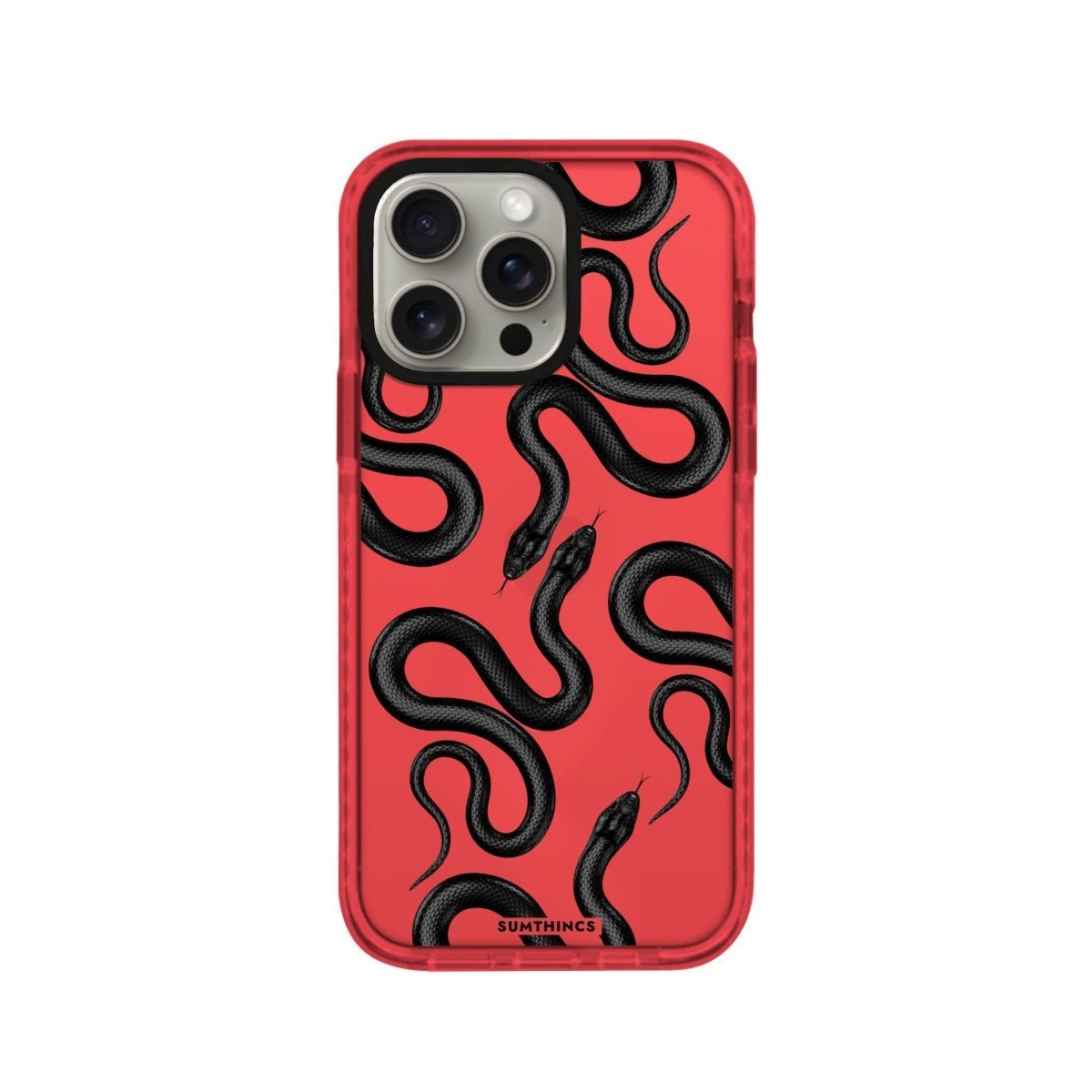 iPhone 14 Plus Snakes Procase Şeffaf Telefon Kılıfı Kırmızı - SUMTHINCS