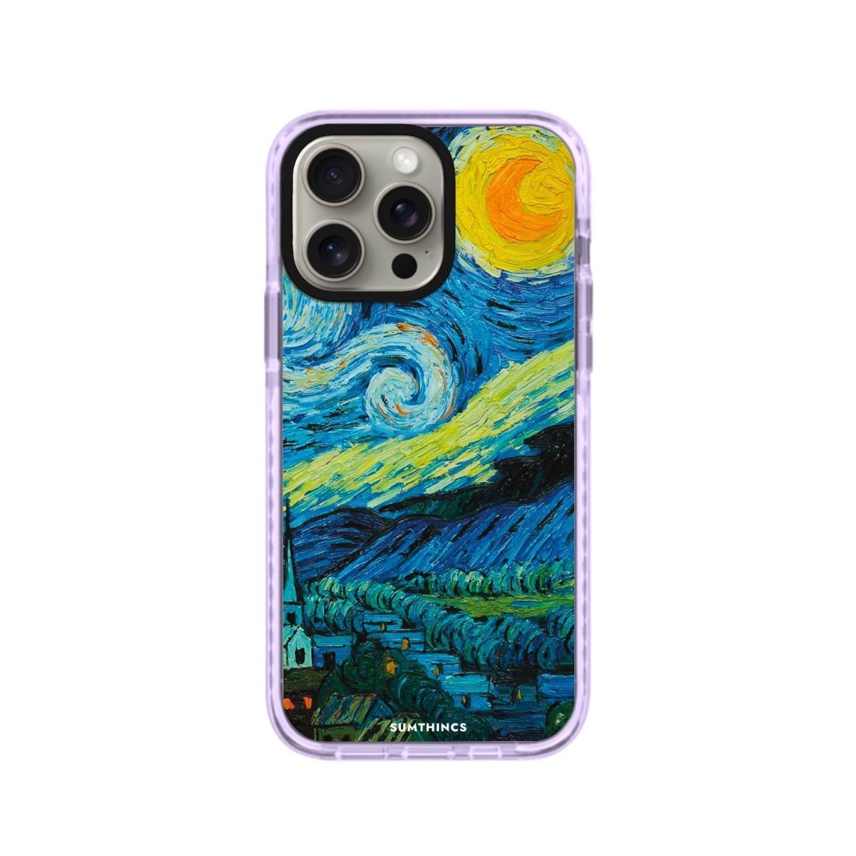 iPhone 14 Plus Starry Night Procase Şeffaf Telefon Kılıfı Lila - SUMTHINCS