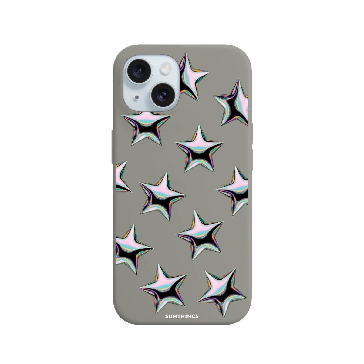 iPhone 14 Plus Stars Premium Telefon Kılıfı Gri - SUMTHINCS