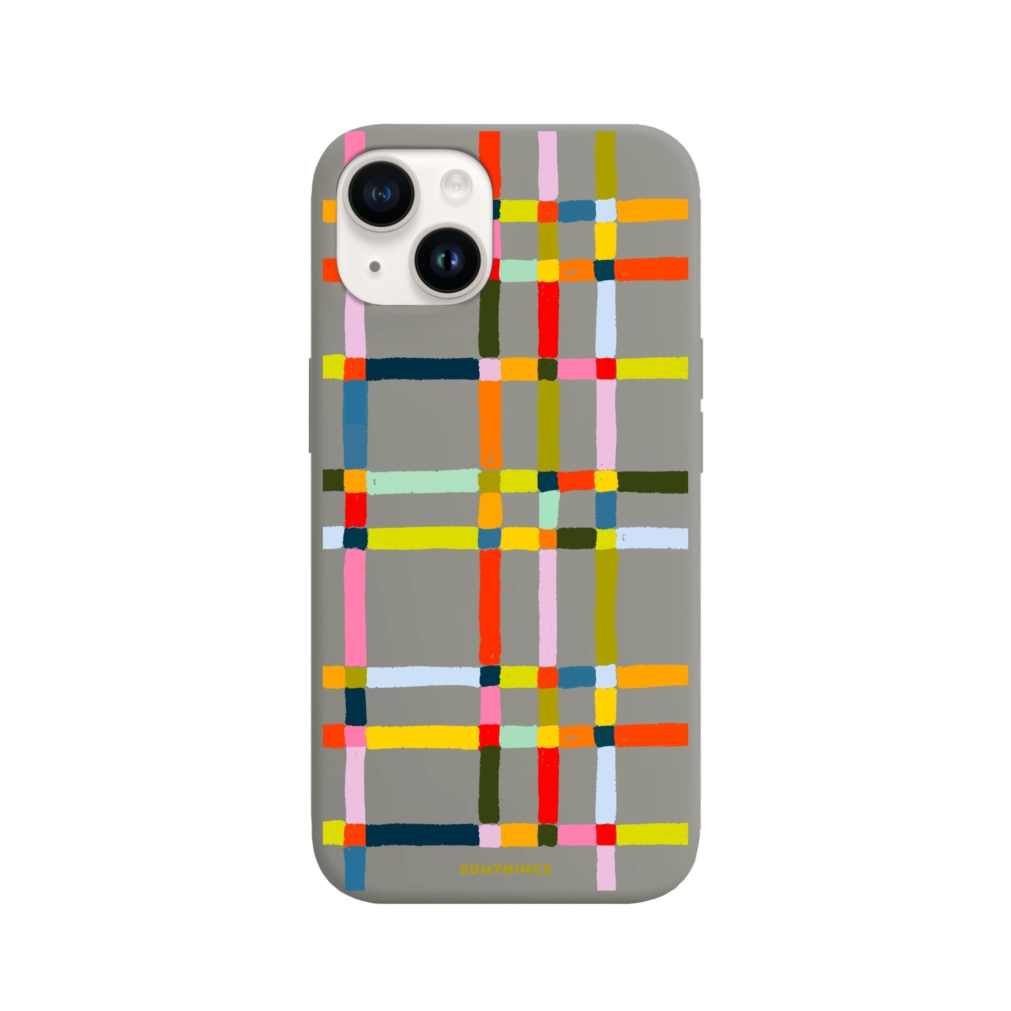 iPhone 14 Plus Sunny Stripes Premium Telefon Kılıfı Gri - SUMTHINCS