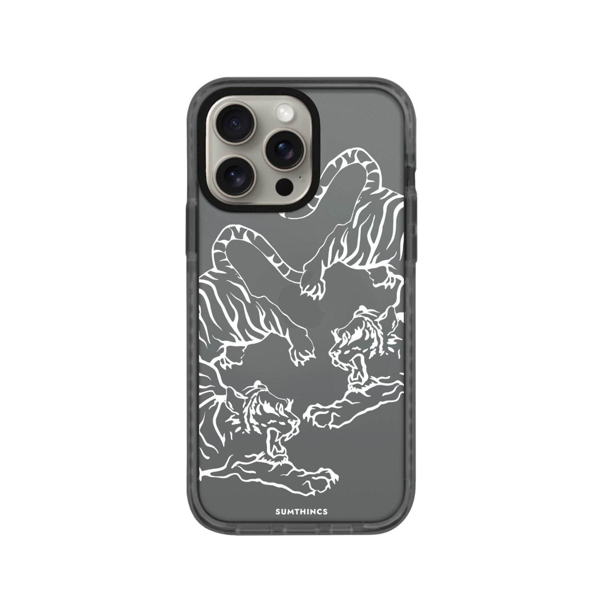 iPhone 14 Plus Tigers Procase Şeffaf Telefon Kılıfı Antrasit - SUMTHINCS