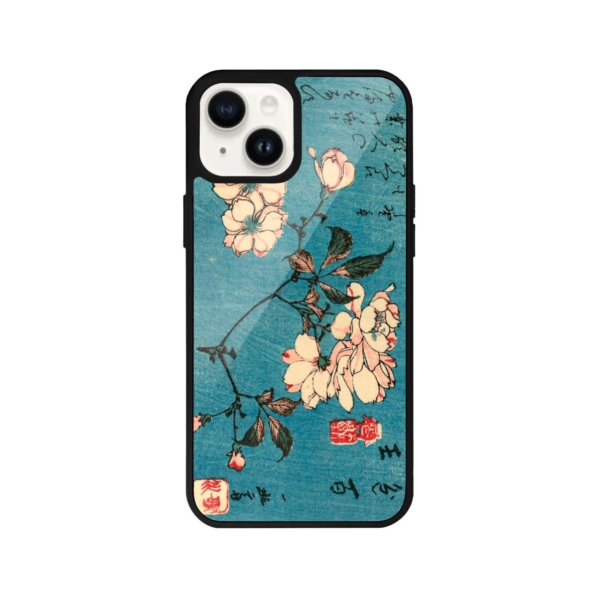 iPhone 14 Plus Vintage Sakura Glossy Cam Telefon Kılıfı - SUMTHINCS