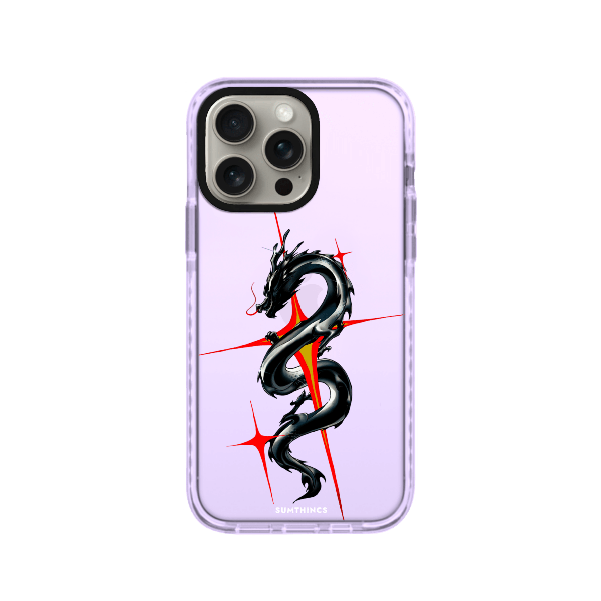 iPhone 14 Pro Max Dragonflare Procase Şeffaf Telefon Kılıfı Lila - SUMTHINCS