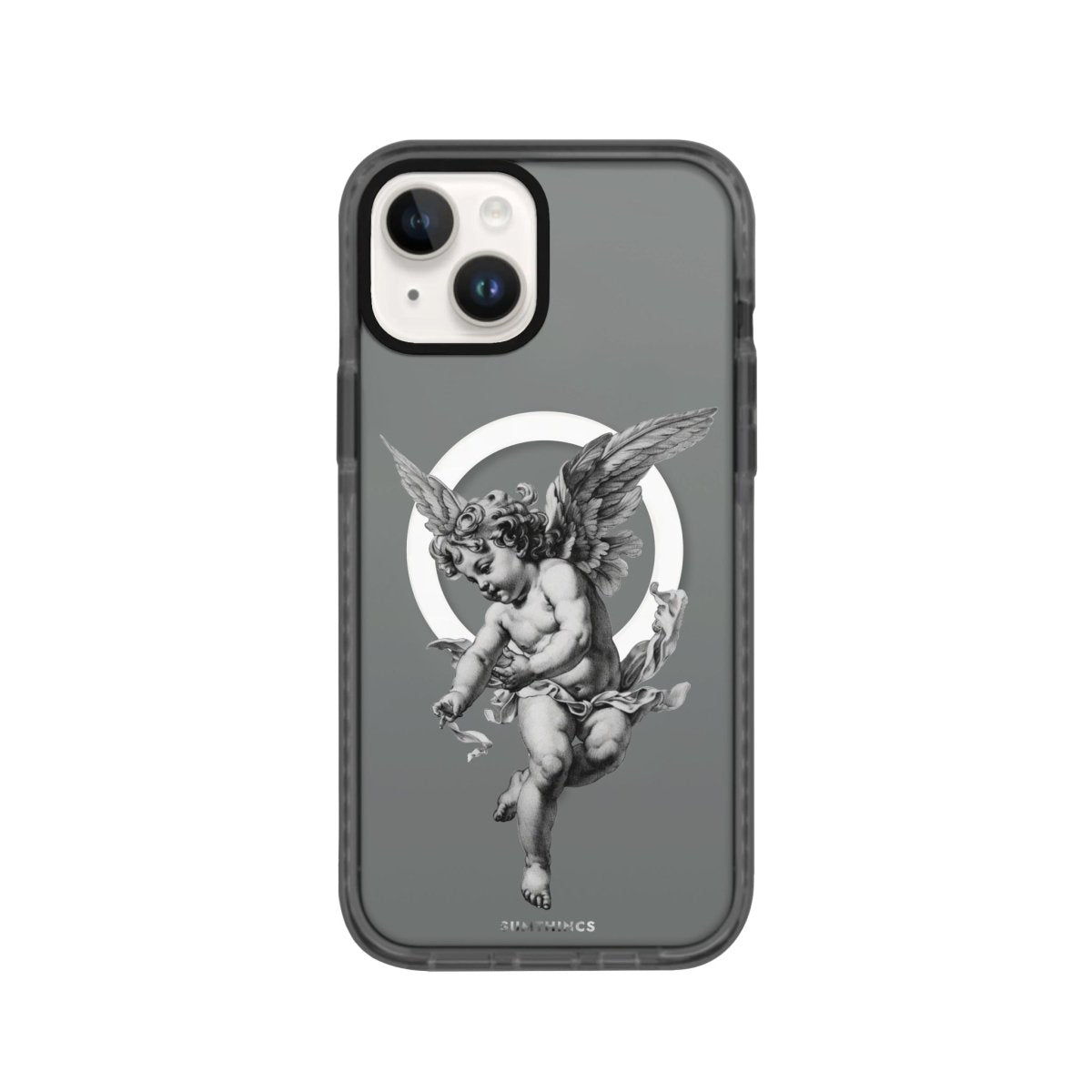 iPhone 15 Angel Magsafe Procase Şeffaf Telefon Kılıfı Antrasit - SUMTHINCS