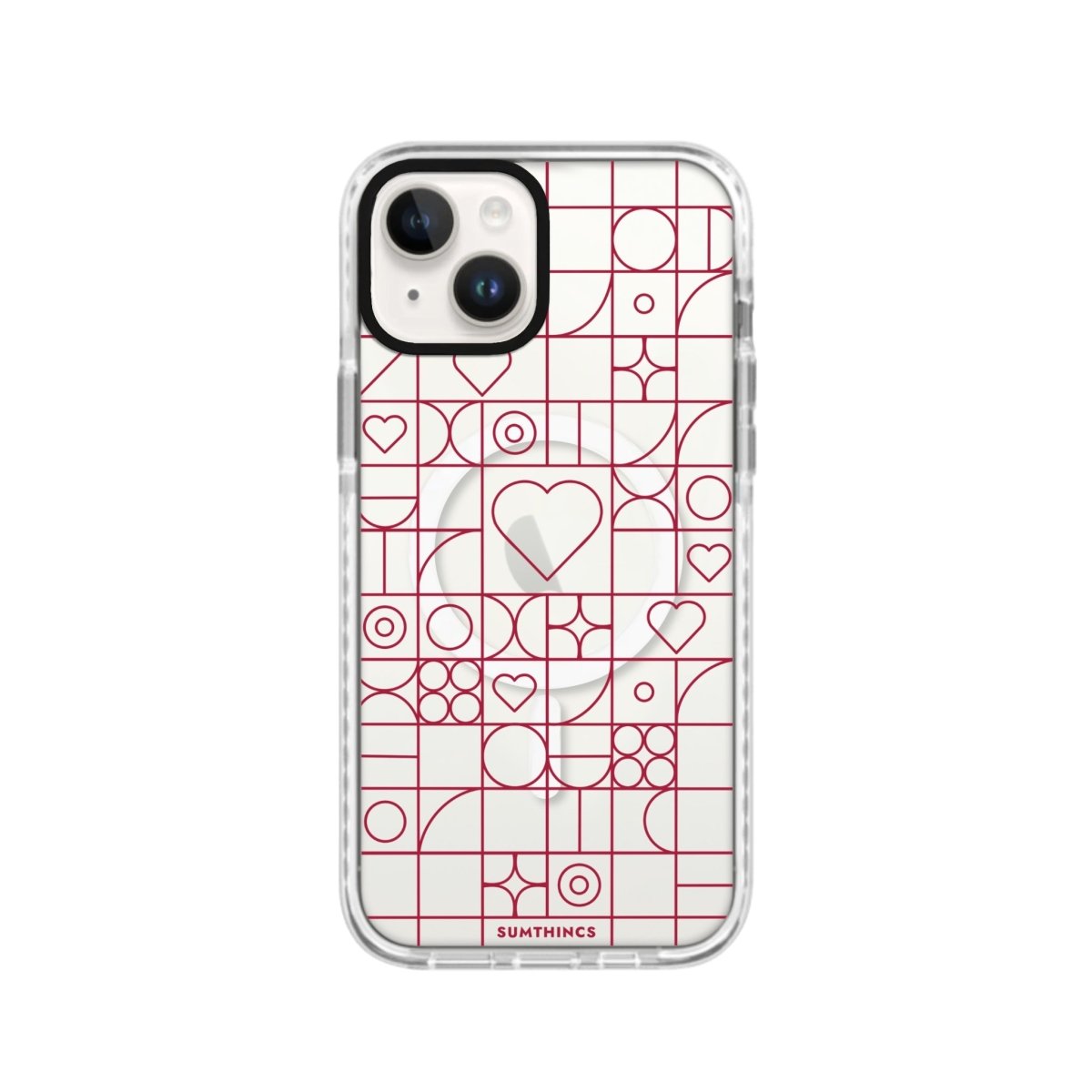 iPhone 15 Connect Magsafe Procase Telefon Kılıfı Beyaz Şeffaf - Sumthincs