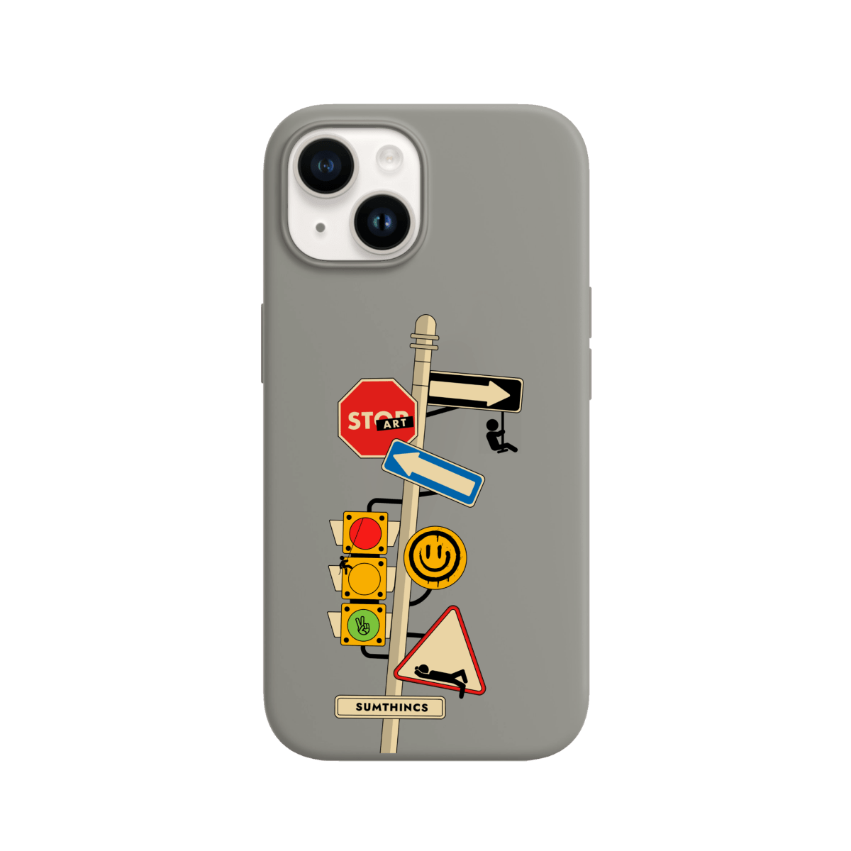 iPhone 15 Crossroad Premium Telefon Kılıfı Gri - SUMTHINCS