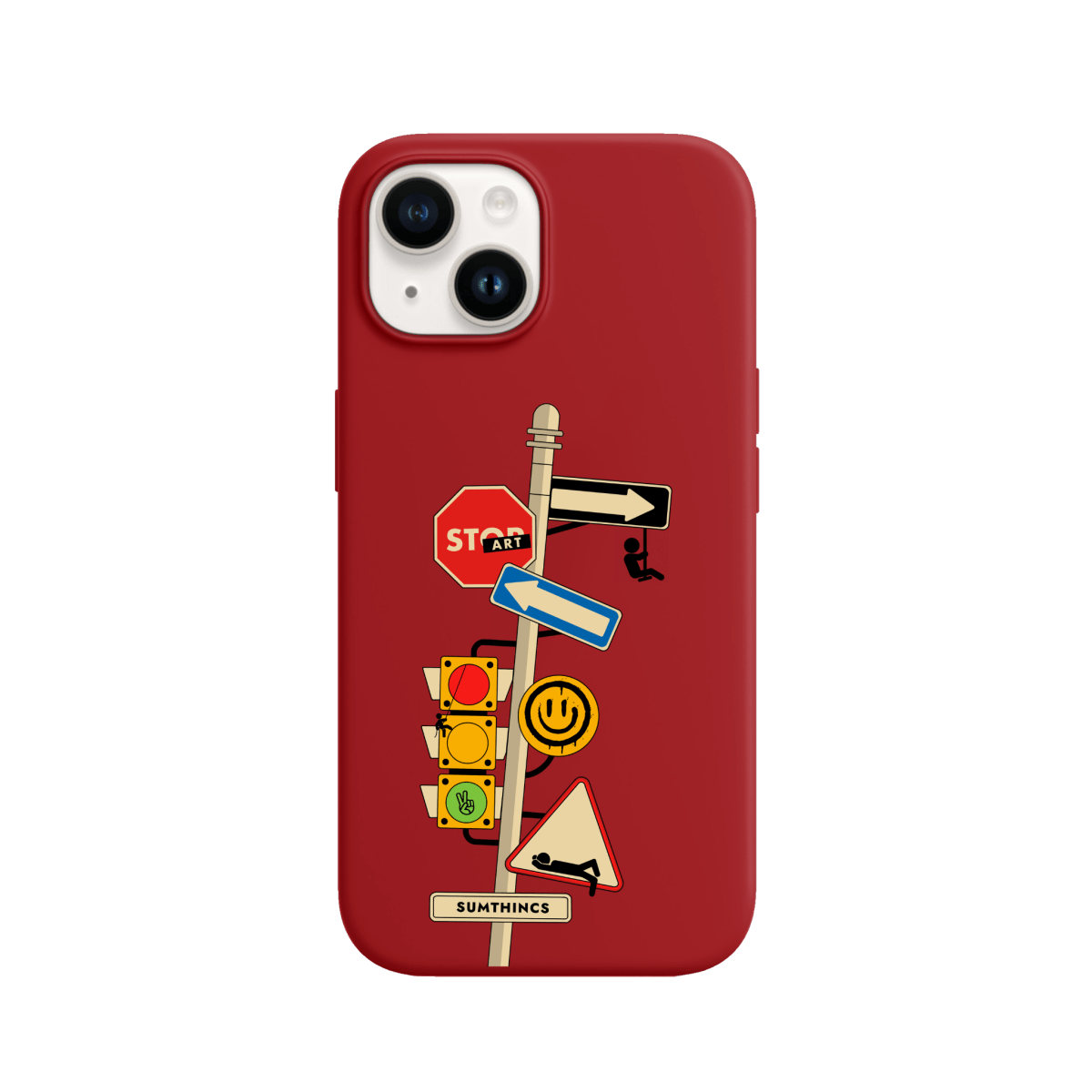 iPhone 15 Crossroad Premium Telefon Kılıfı Kırmızı - SUMTHINCS