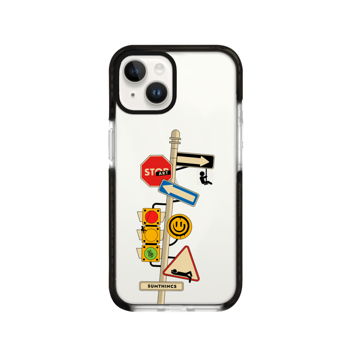 iPhone 15 Crossroad Procase Şeffaf Telefon Kılıfı Siyah Şeffaf - SUMTHINCS