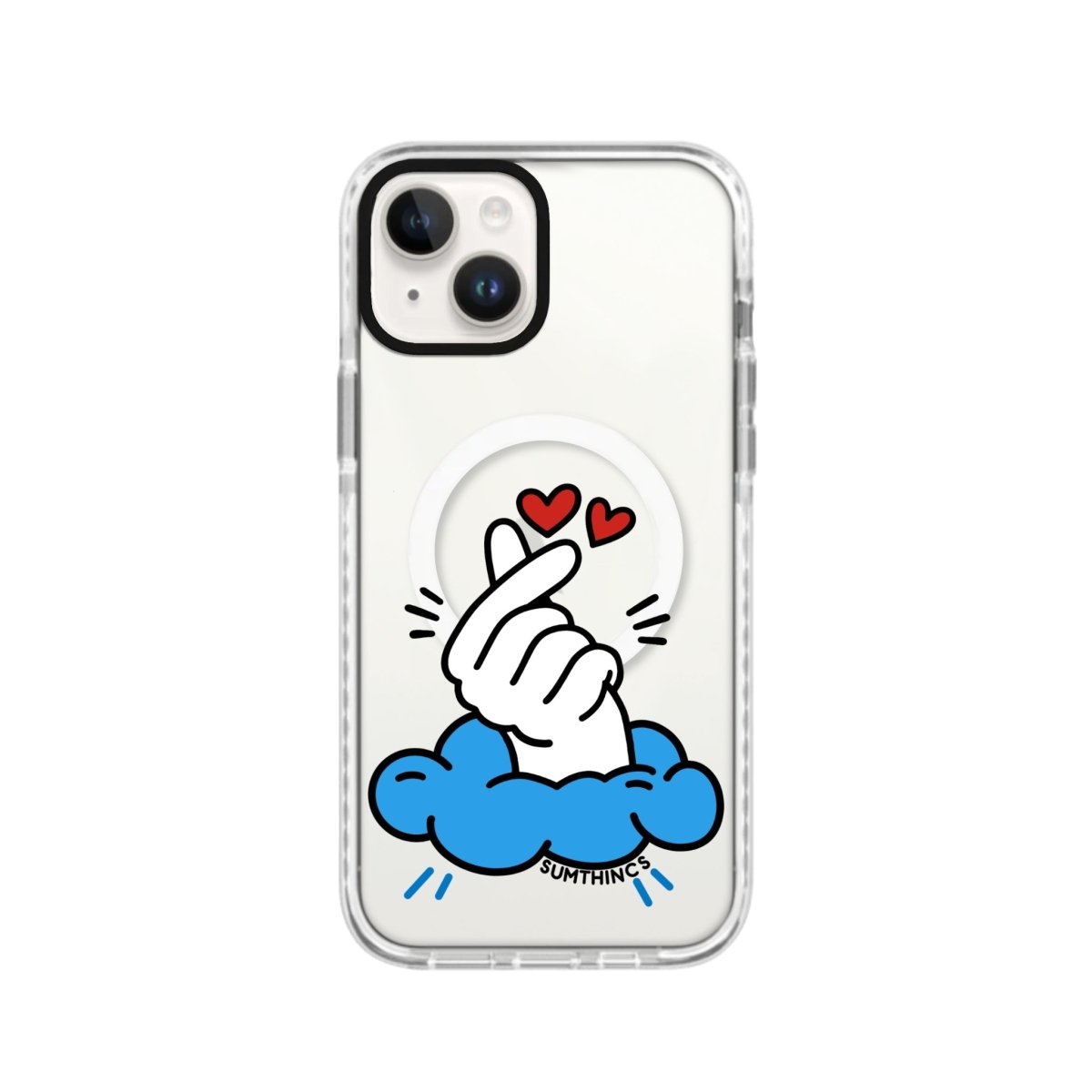 iPhone 15 Crush Magsafe Procase Telefon Kılıfı Beyaz Şeffaf - SUMTHINCS