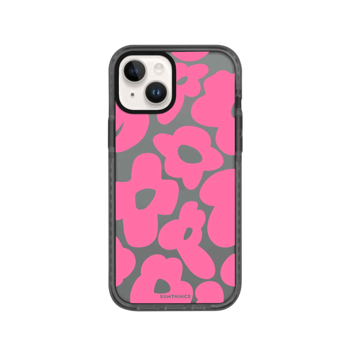 iPhone 15 Daisy Pop Procase Telefon Kılıfı Antrasit - SUMTHINCS