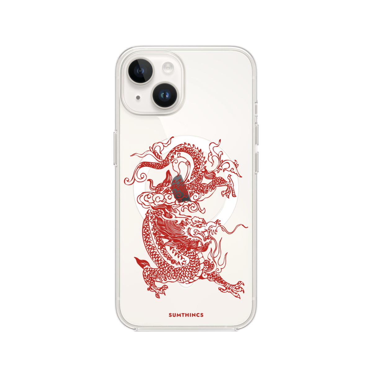 iPhone 15 Dragon Clear Magsafe Şeffaf Telefon Kılıfı - SUMTHINCS