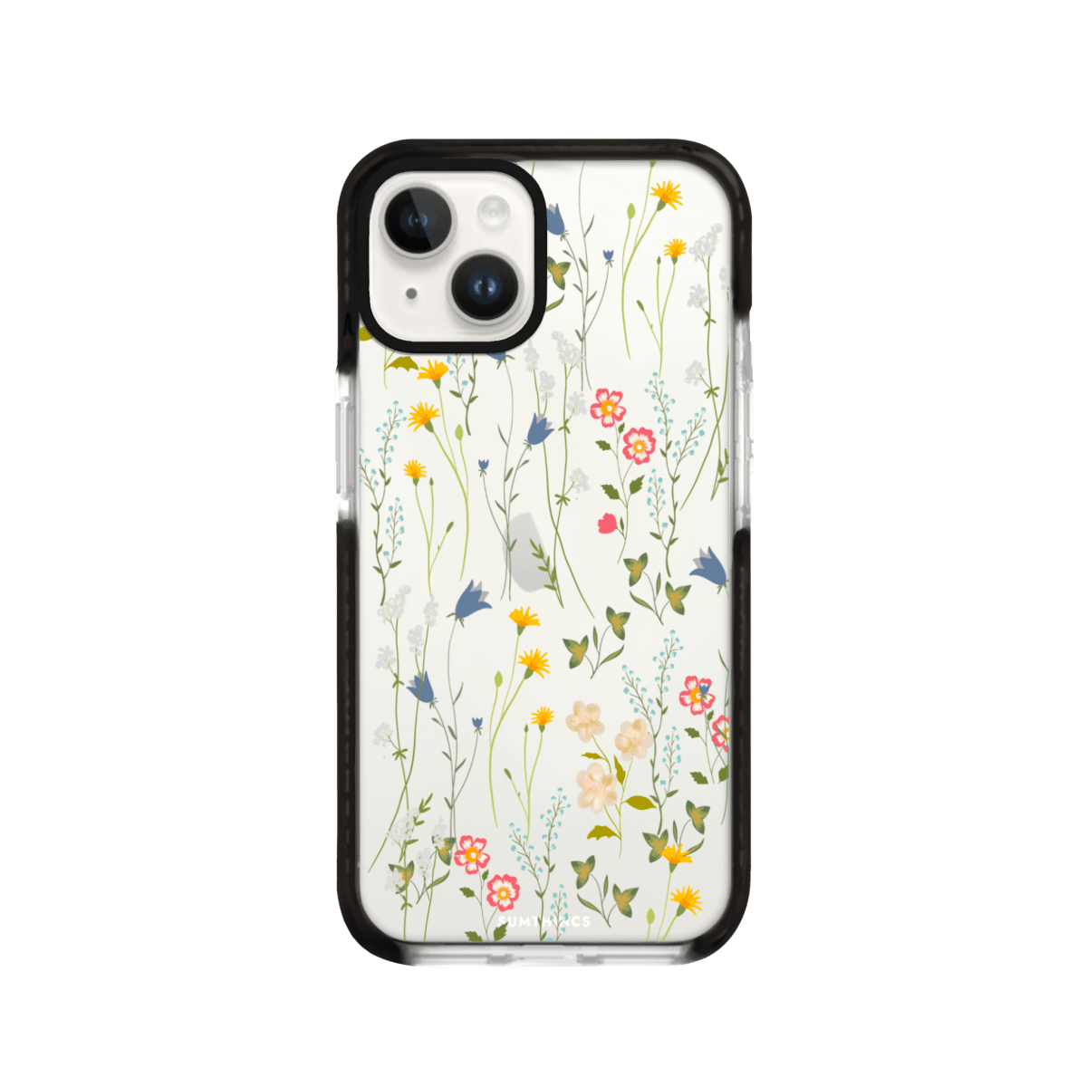 iPhone 15 Eternal Garden Procase Şeffaf Telefon Kılıfı Siyah Şeffaf - SUMTHINCS