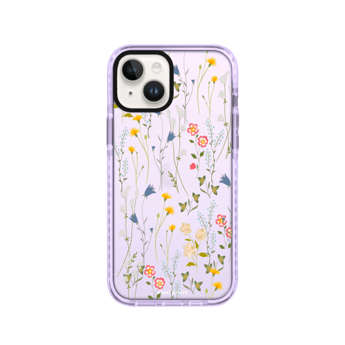 iPhone 15 Eternal Garden Procase Şeffaf Telefon Kılıfı Lila - SUMTHINCS