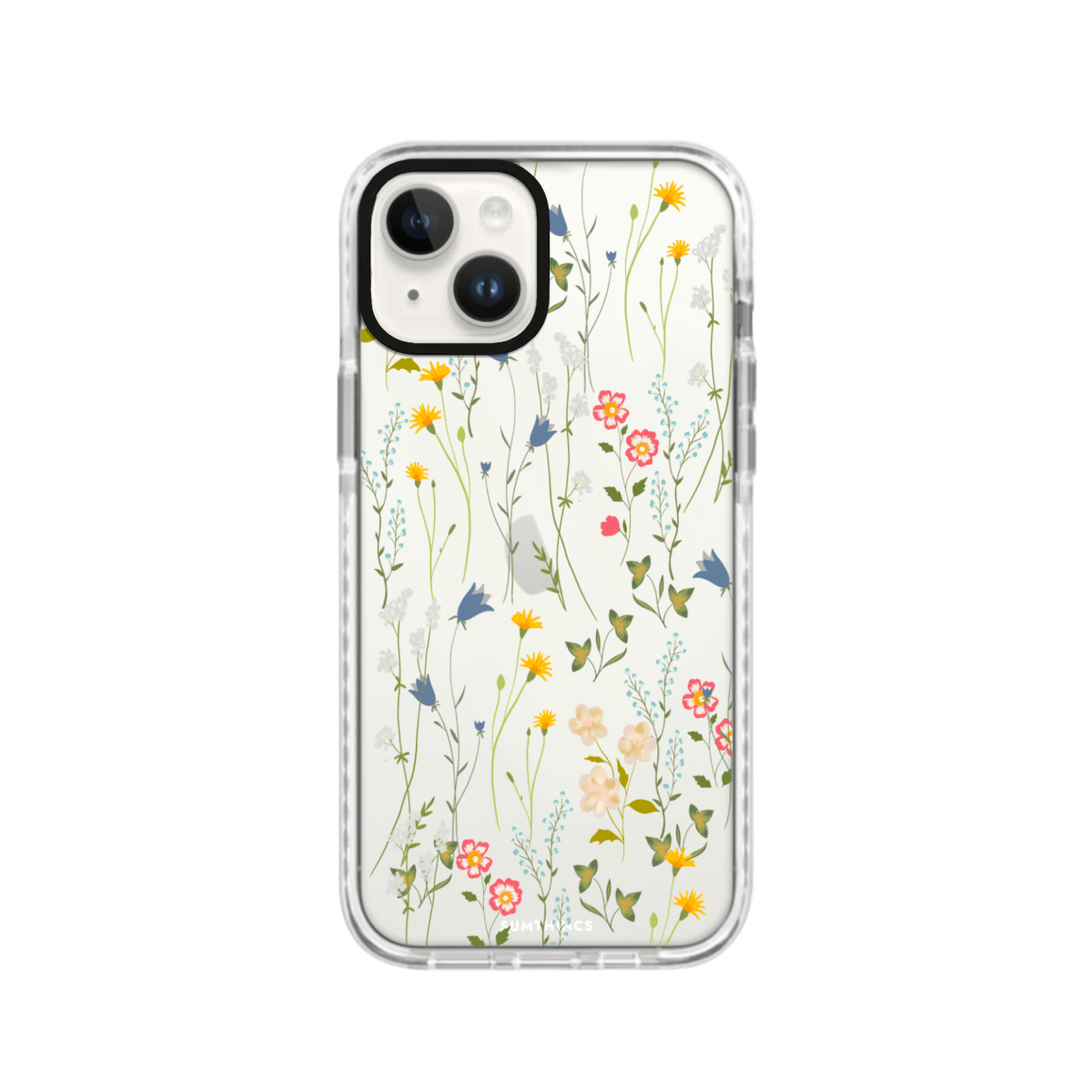 iPhone 15 Eternal Garden Procase Şeffaf Telefon Kılıfı Beyaz Şeffaf - SUMTHINCS