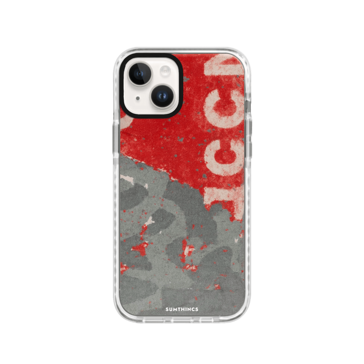 iPhone 15 Graffiti Procase Şeffaf Telefon Kılıfı Beyaz Şeffaf - SUMTHINCS