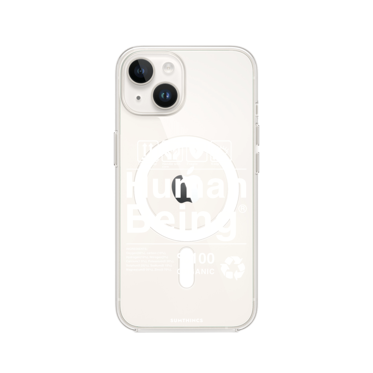 iPhone 15 Human Being Clear Magsafe Şeffaf Telefon Kılıfı - SUMTHINCS