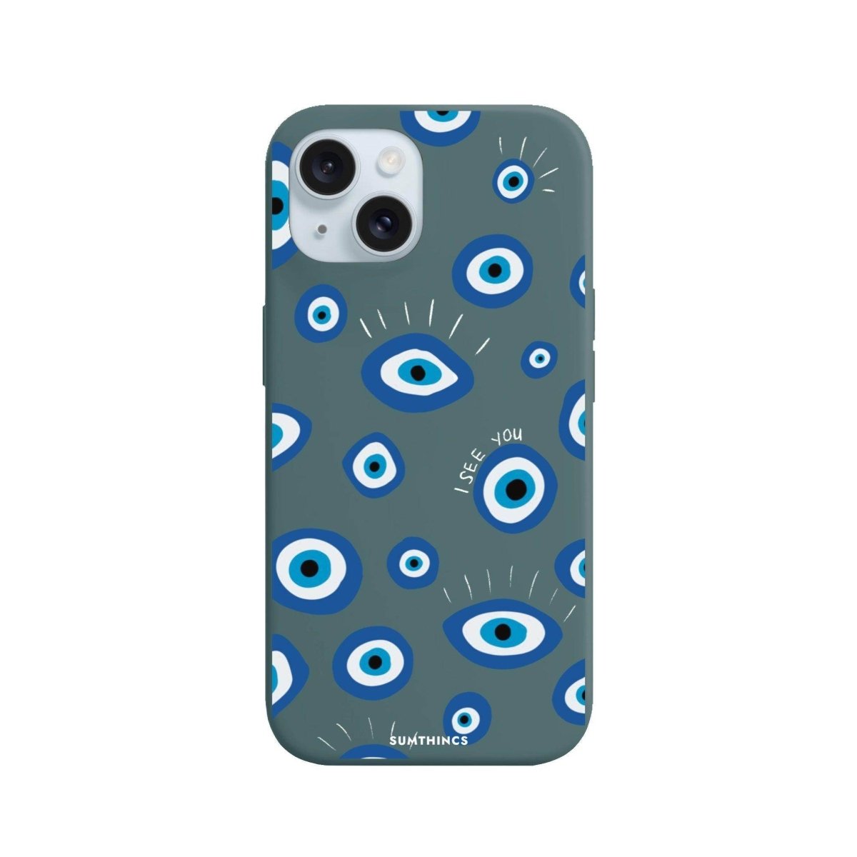 iPhone 15 I See You Premium Telefon Kılıfı Kaktüs Yeşili - SUMTHINCS