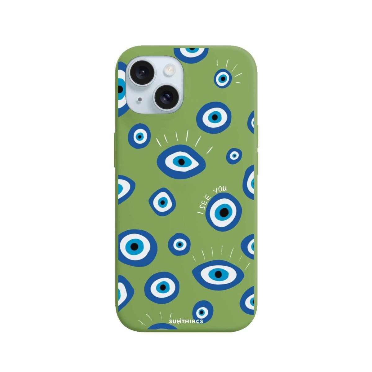 iPhone 15 I See You Premium Telefon Kılıfı Fıstık Yeşili - SUMTHINCS