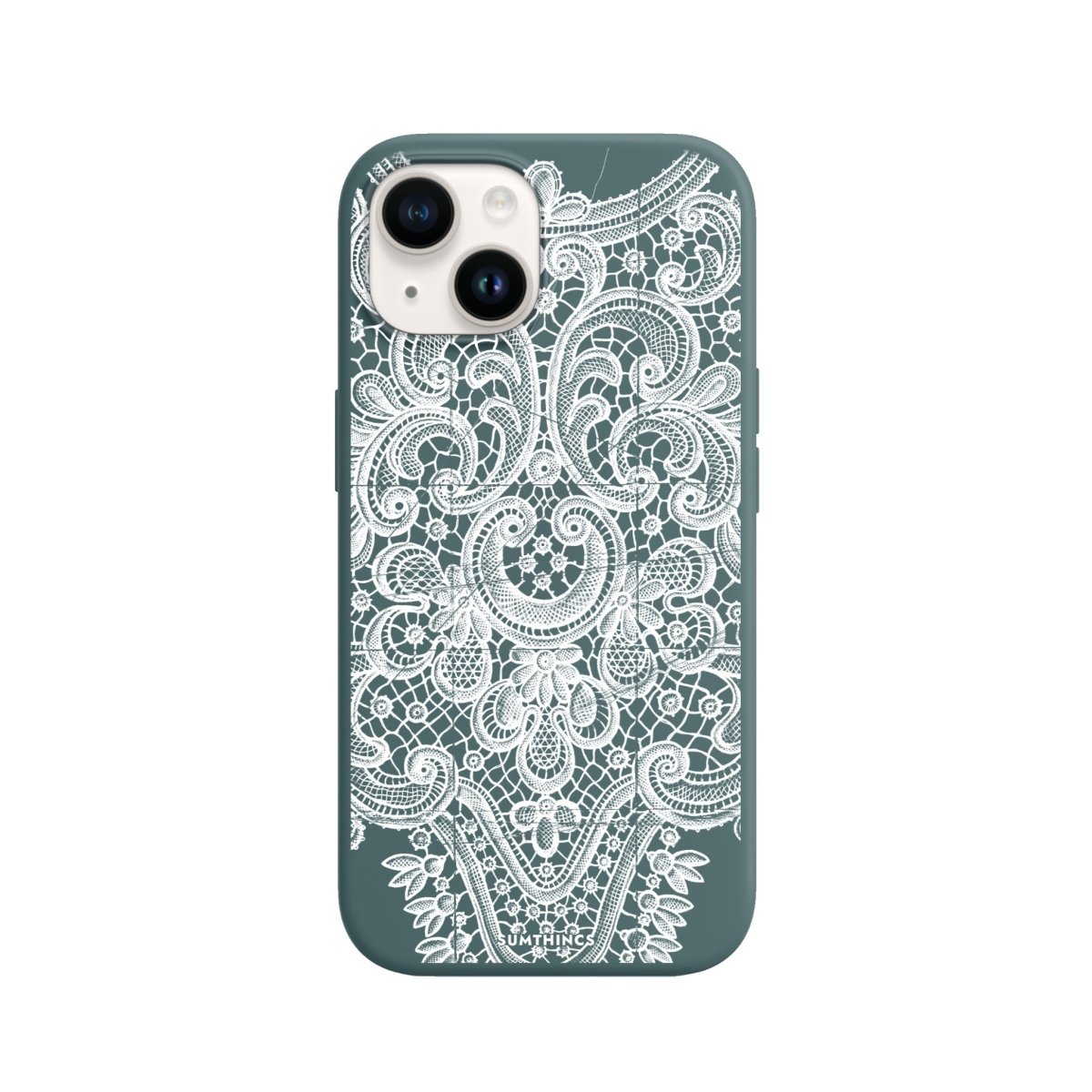 iPhone 15 Lacework Premium Telefon Kılıfı Kaktüs Yeşili - SUMTHINCS