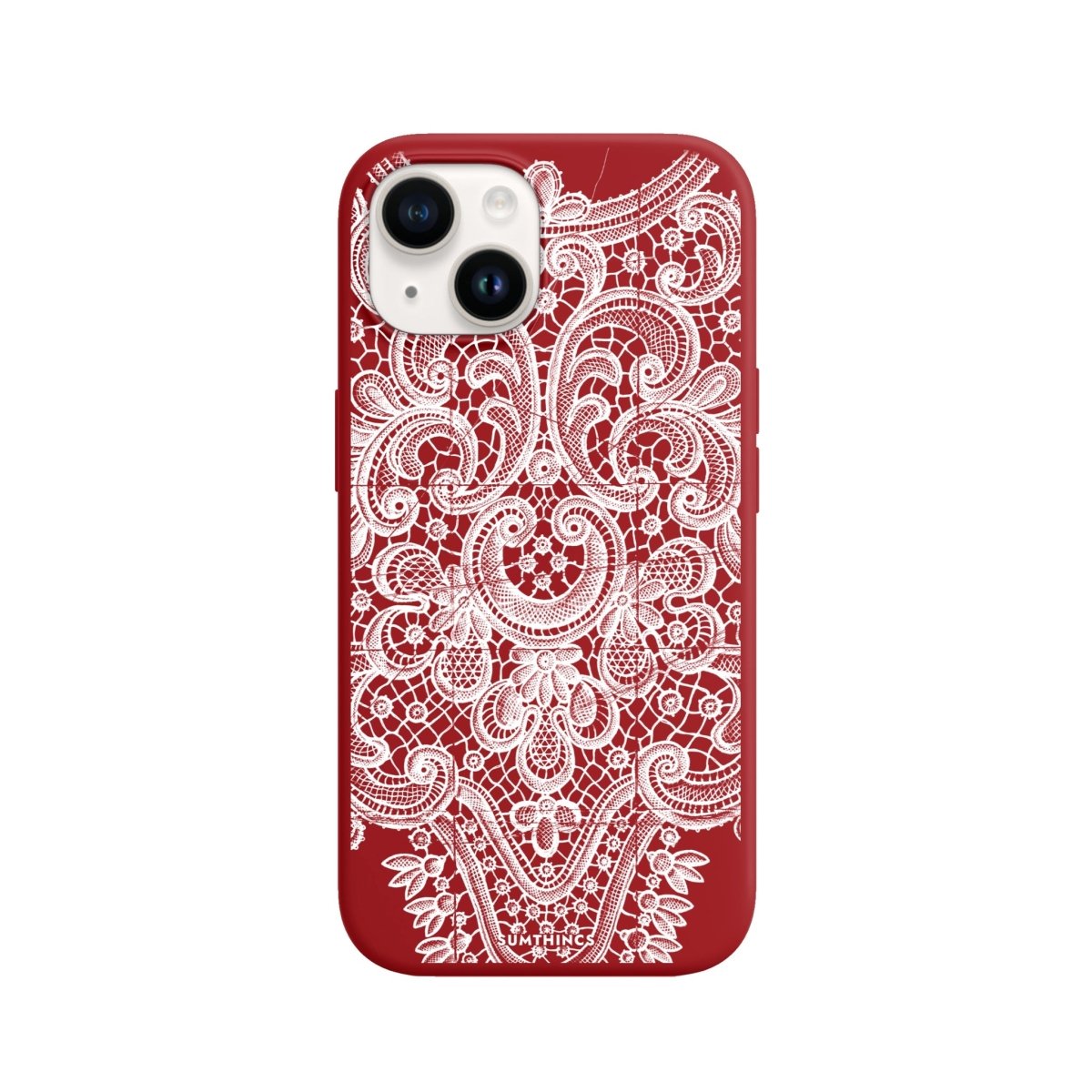 iPhone 15 Lacework Premium Telefon Kılıfı Kırmızı - SUMTHINCS