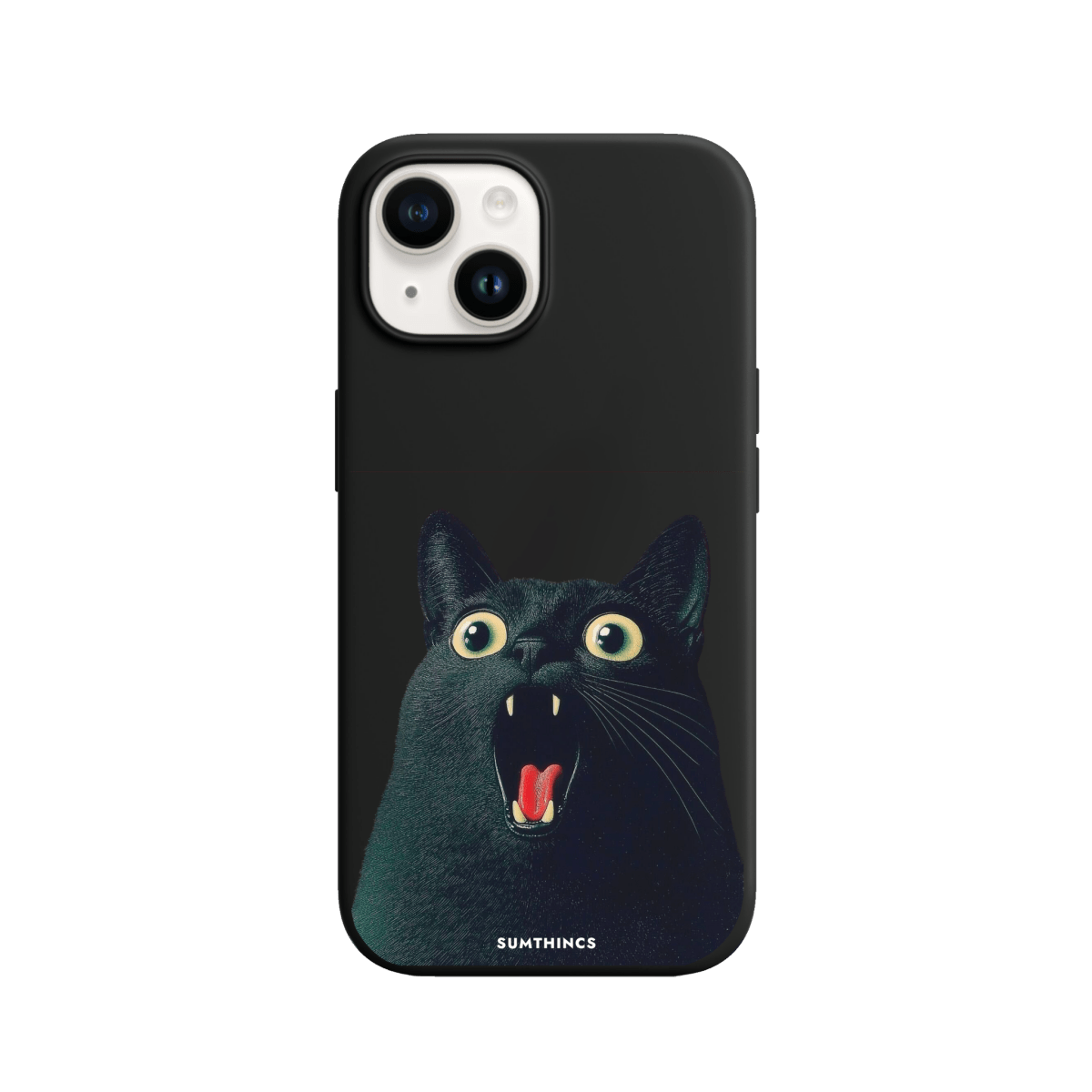 iPhone 15 Meoww Premium Telefon Kılıfı Siyah - SUMTHINCS