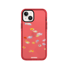 iPhone 15 Neon Fish Procase Şeffaf Telefon Kılıfı Kırmızı - SUMTHINCS
