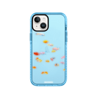 iPhone 15 Neon Fish Procase Şeffaf Telefon Kılıfı Mavi - SUMTHINCS