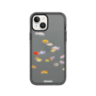 iPhone 15 Neon Fish Procase Şeffaf Telefon Kılıfı Antrasit - SUMTHINCS