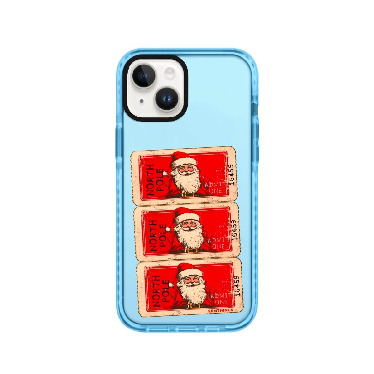 iPhone 15 Northpole Ticket Procase Şeffaf Telefon Kılıfı Mavi - SUMTHINCS