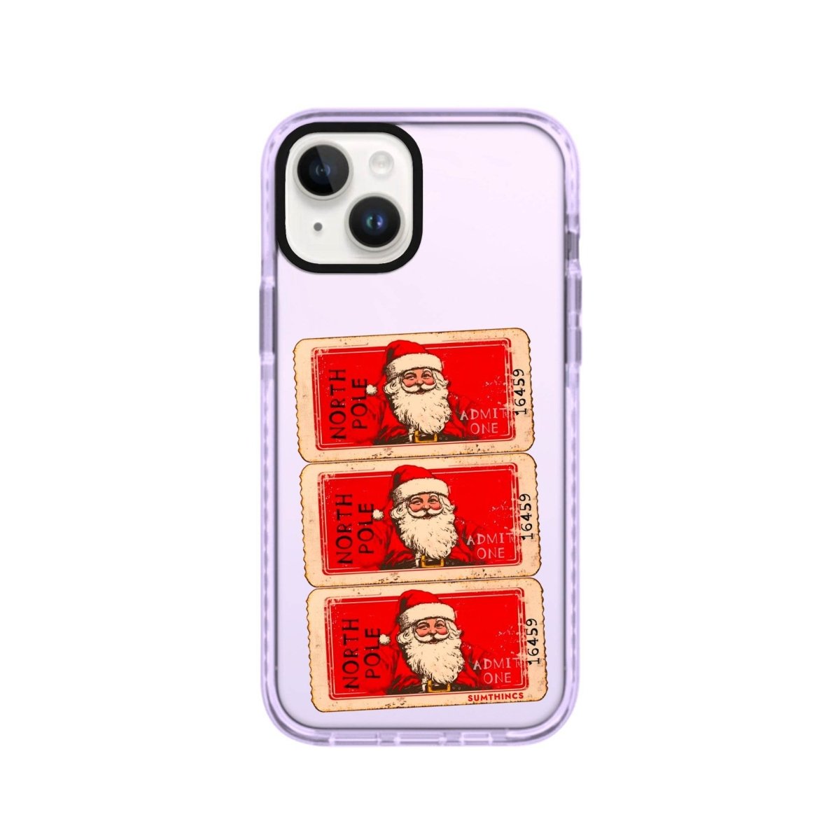 iPhone 15 Northpole Ticket Procase Şeffaf Telefon Kılıfı Lila - SUMTHINCS