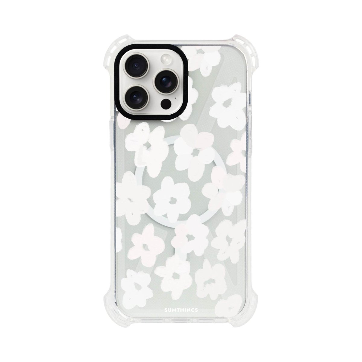 iPhone 15 Plus Blossoms Bumper Magsafe Şeffaf Telefon Kılıfı - SUMTHINCS