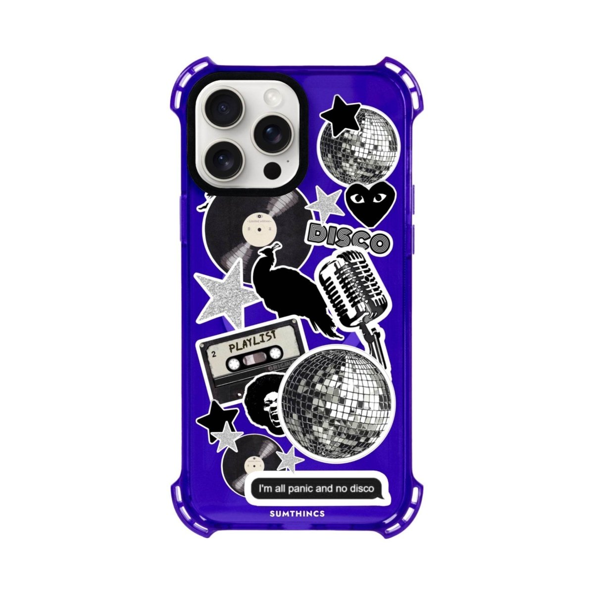 iPhone 15 Plus Disco Stickers Bumper Magsafe Şeffaf Telefon Kılıfı - SUMTHINCS