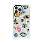 iPhone 15 Plus Eye Stickers Bumper Magsafe Şeffaf Telefon Kılıfı - SUMTHINCS