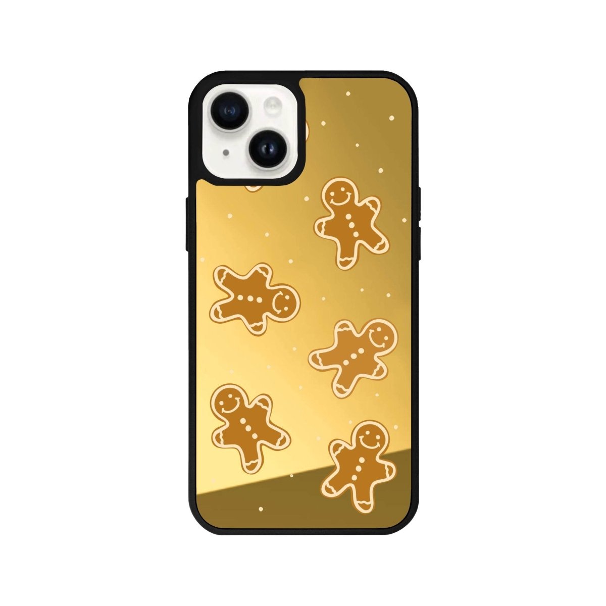 iPhone 15 Plus Gingerbread Man Mirror Aynalı Telefon Kılıfı Altın - SUMTHINCS