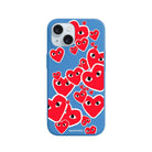 iPhone 15 Plus Hearts Premium Telefon Kılıfı Mavi - SUMTHINCS