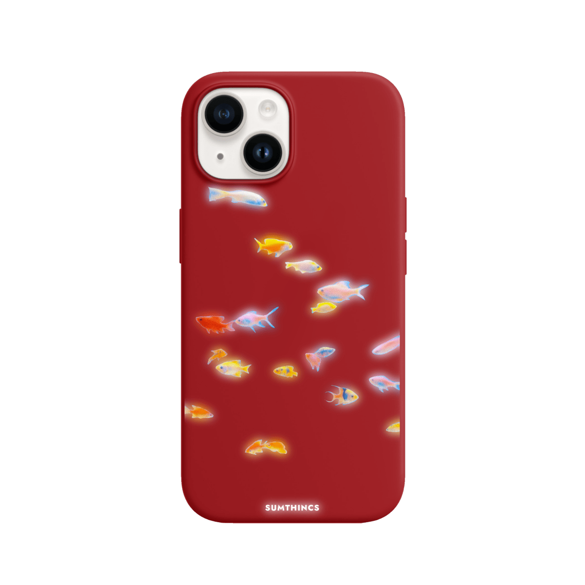 iPhone 15 Plus Neon Fish Premium Telefon Kılıfı Kırmızı - SUMTHINCS