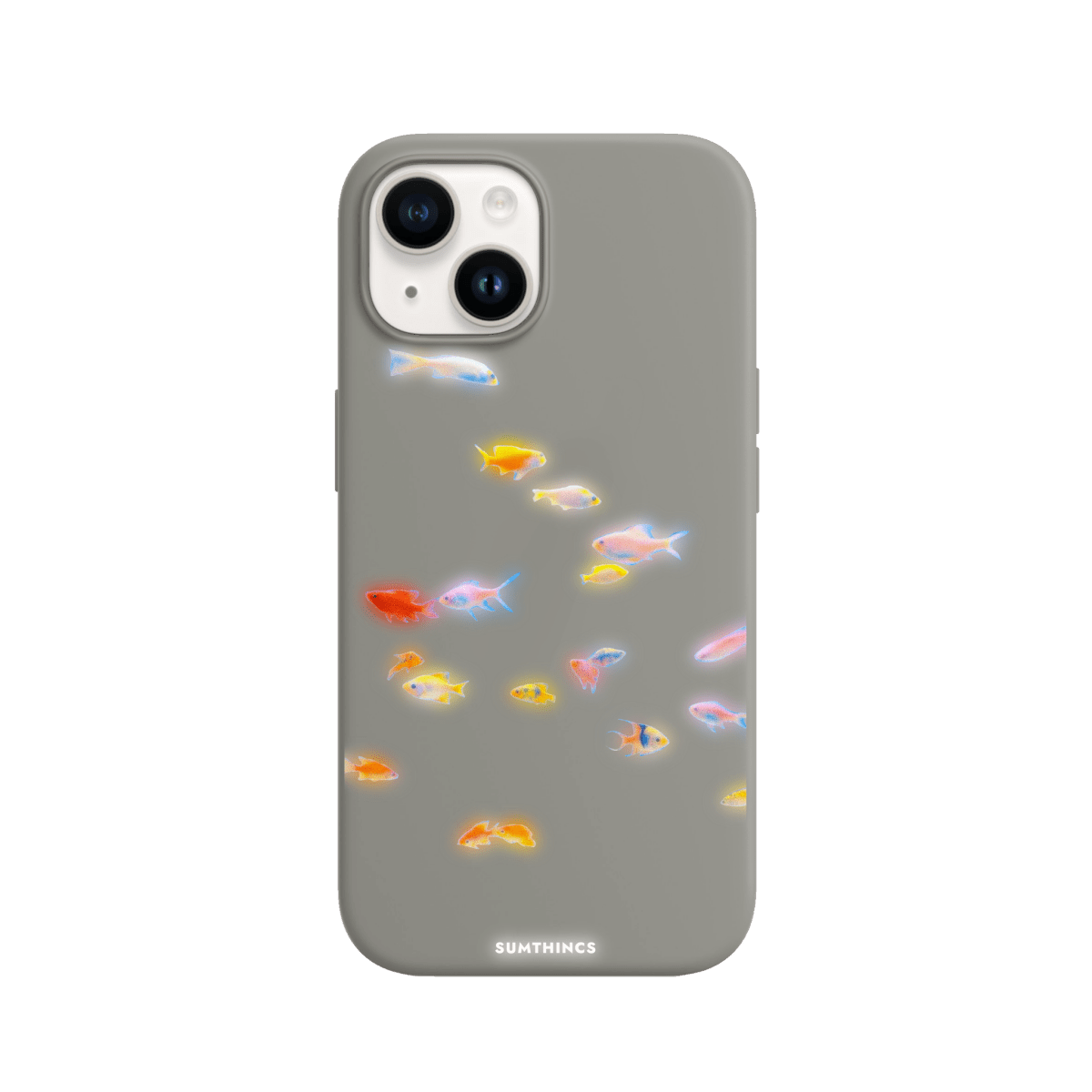 iPhone 15 Plus Neon Fish Premium Telefon Kılıfı Gri - SUMTHINCS