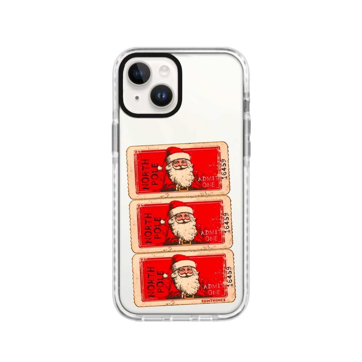 iPhone 15 Plus Northpole Ticket Procase Şeffaf Telefon Kılıfı Beyaz Şeffaf - SUMTHINCS