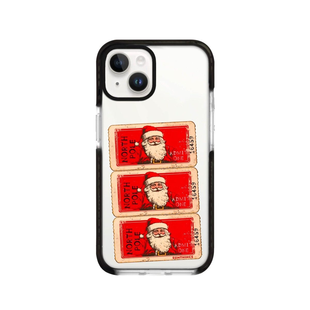iPhone 15 Plus Northpole Ticket Procase Şeffaf Telefon Kılıfı Siyah Şeffaf - SUMTHINCS