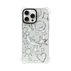 iPhone 15 Plus Silver Doodles Bumper Magsafe Şeffaf Telefon Kılıfı Beyaz Şeffaf - SUMTHINCS
