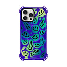 iPhone 15 Plus Smiley Bumper Magsafe Şeffaf Telefon Kılıfı Mor - SUMTHINCS