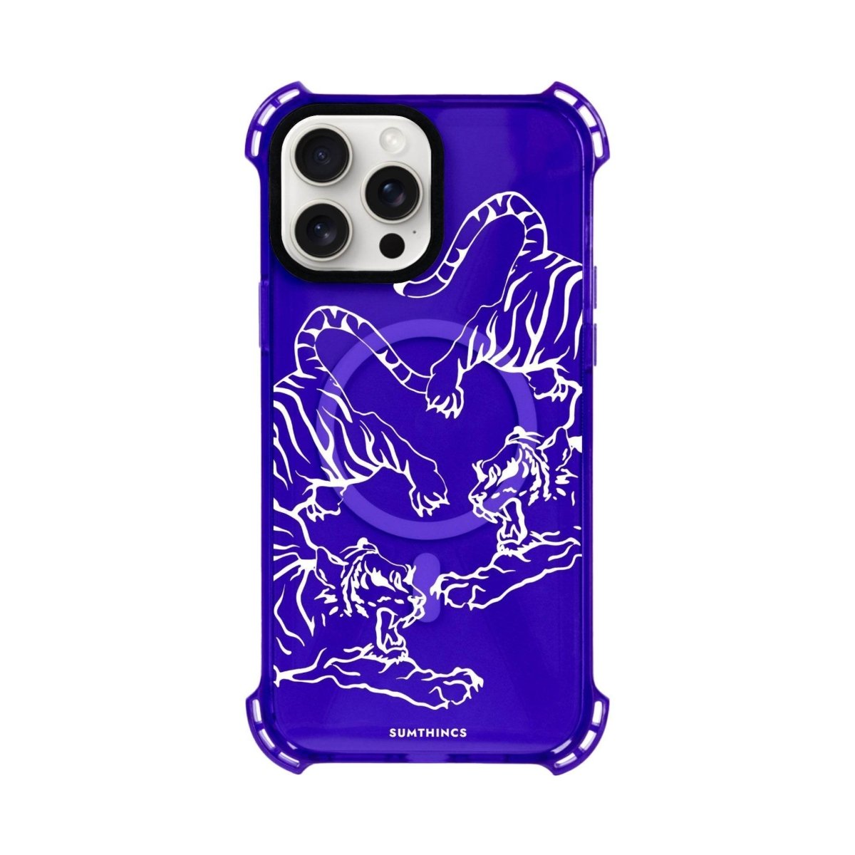 iPhone 15 Plus Tigers Bumper Magsafe Şeffaf Telefon Kılıfı - SUMTHINCS