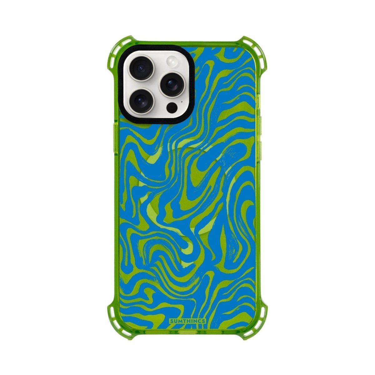 iPhone 15 Plus Vitamin Sea Bumper Magsafe Şeffaf Telefon Kılıfı Yeşil - SUMTHINCS