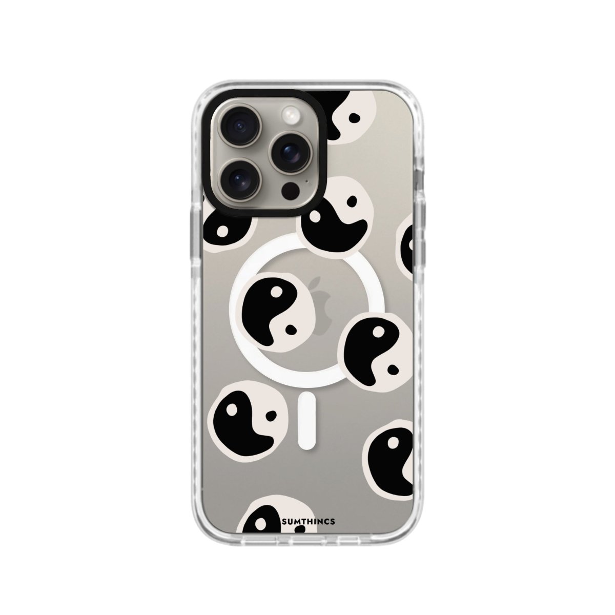 iPhone 15 Pro Balance Magsafe Procase Şeffaf Telefon Kılıfı Beyaz Şeffaf - SUMTHINCS